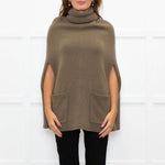 Joseph Olive Green Cashmere High Neck Cape