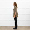 Joseph Olive Green Cashmere High Neck Cape