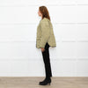 Sandro Olive Green Quilted Oversized Jacket