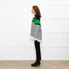 Ermanno Scervino Cream Black Green Striped Cashmere Blend Sweater