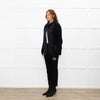 Joseph Black Cotton Fabric Trim Edge To Edge Cardigan