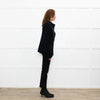 Joseph Black Cotton Fabric Trim Edge To Edge Cardigan