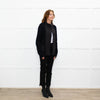 Joseph Black Cotton Fabric Trim Edge To Edge Cardigan