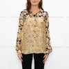 Mes Demoiselles Gold and Black Floral Blouse
