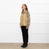Mes Demoiselles Gold and Black Floral Blouse