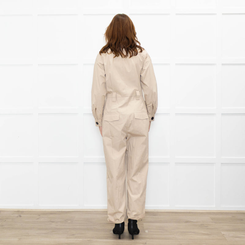 Ba&sh Beige Safari Style Jumpsuit