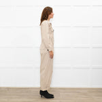 Ba&sh Beige Safari Style Jumpsuit