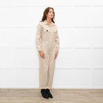 Ba&sh Beige Safari Style Jumpsuit