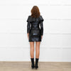 Alice + Olivia Black Faux Leather Biker Dress
