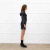 Alice + Olivia Black Faux Leather Biker Dress