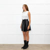 Red Valentino Black Leather Belted Skirt