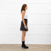 Red Valentino Black Leather Belted Skirt