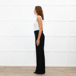 Nili Lotan Black Wool Wide Leg Trousers