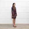 Peter Pilotto Red And Blue Pattern Long Sleeve Dress