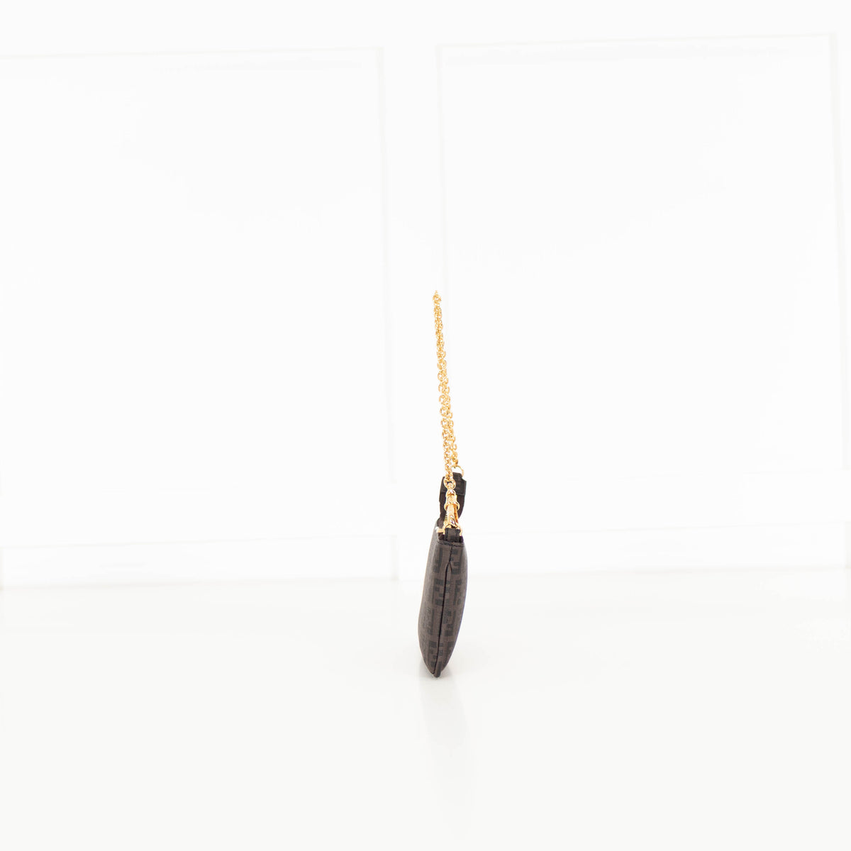 Fendi Zucchino Spalmati Chain Mini Flat Pochette
