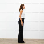 Nili Lotan Black Wool Wide Leg Trousers