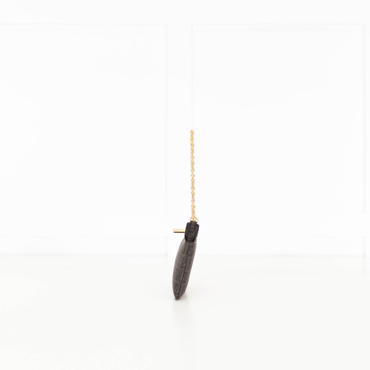 Fendi Zucchino Spalmati Chain Mini Flat Pochette
