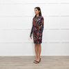 Peter Pilotto Red And Blue Pattern Long Sleeve Dress