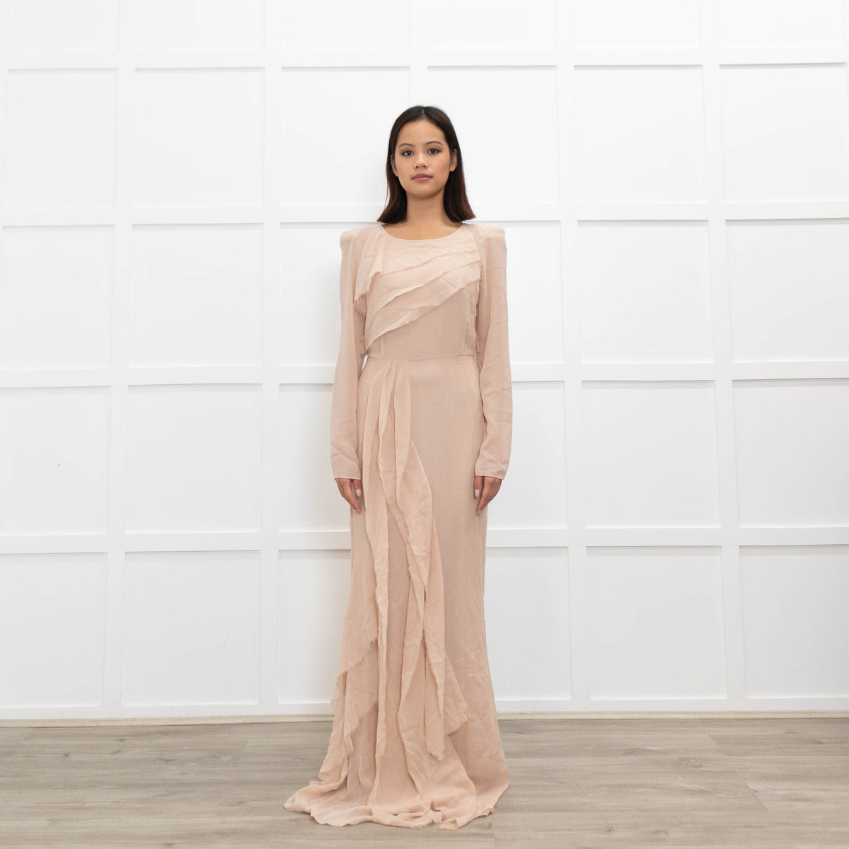 By Malene Birger Pale Pink Chiffon Long Maxi Dress