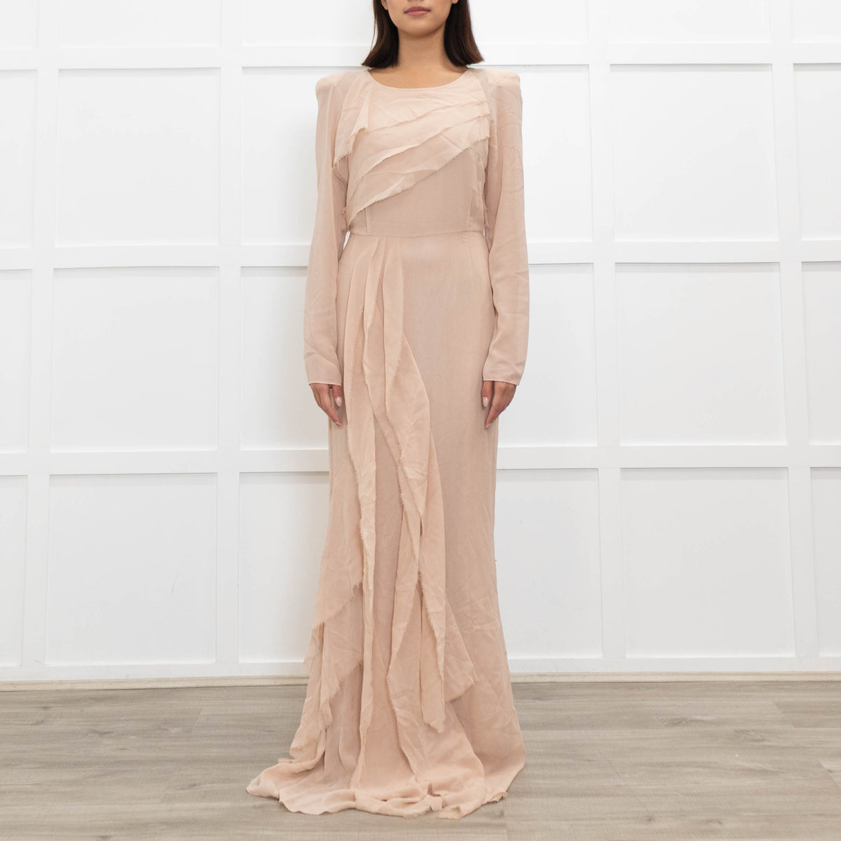 By Malene Birger Pale Pink Chiffon Long Maxi Dress