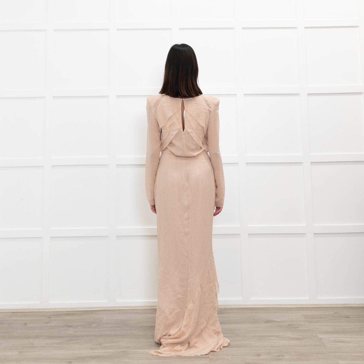 By Malene Birger Pale Pink Chiffon Long Maxi Dress