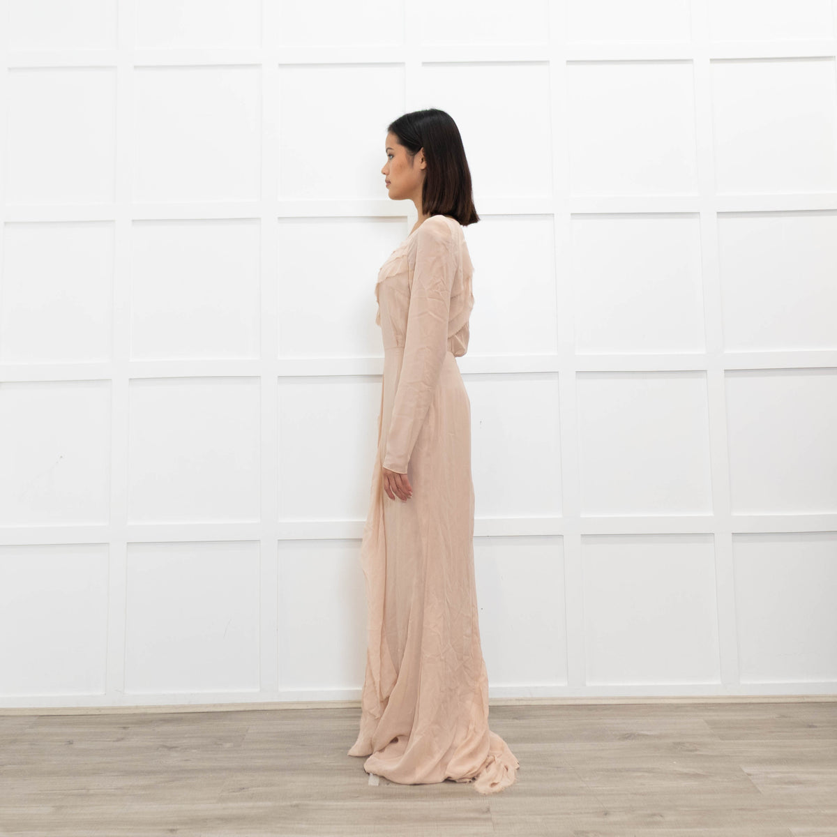 By Malene Birger Pale Pink Chiffon Long Maxi Dress