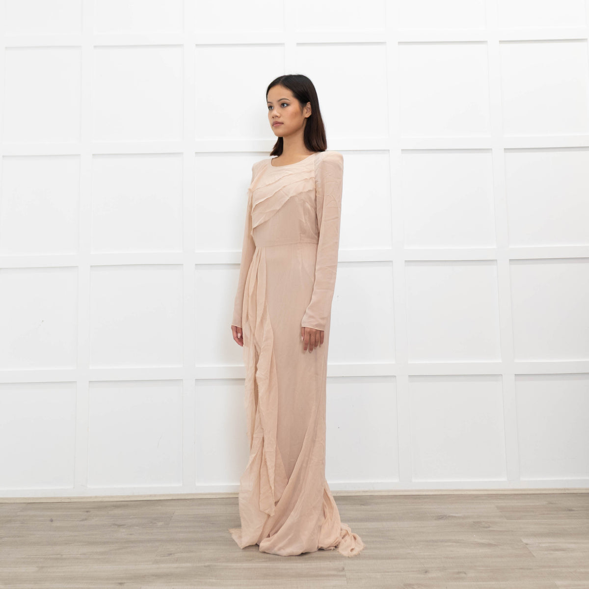 By Malene Birger Pale Pink Chiffon Long Maxi Dress