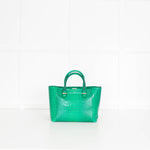Victoria Beckham Green Liberty Croc Effect Tote Bag