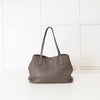 Longchamp Taupe Shoulder Bag With Detachable Purse
