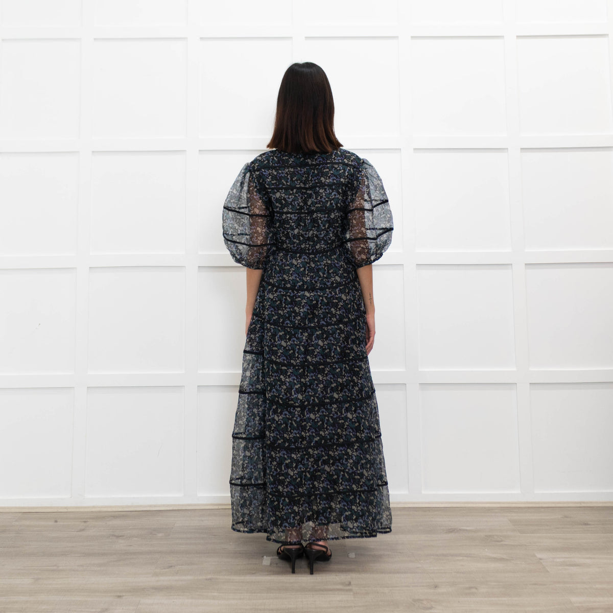 Merlette Astra Dress Mosaic Drift Print Green Blue Grey