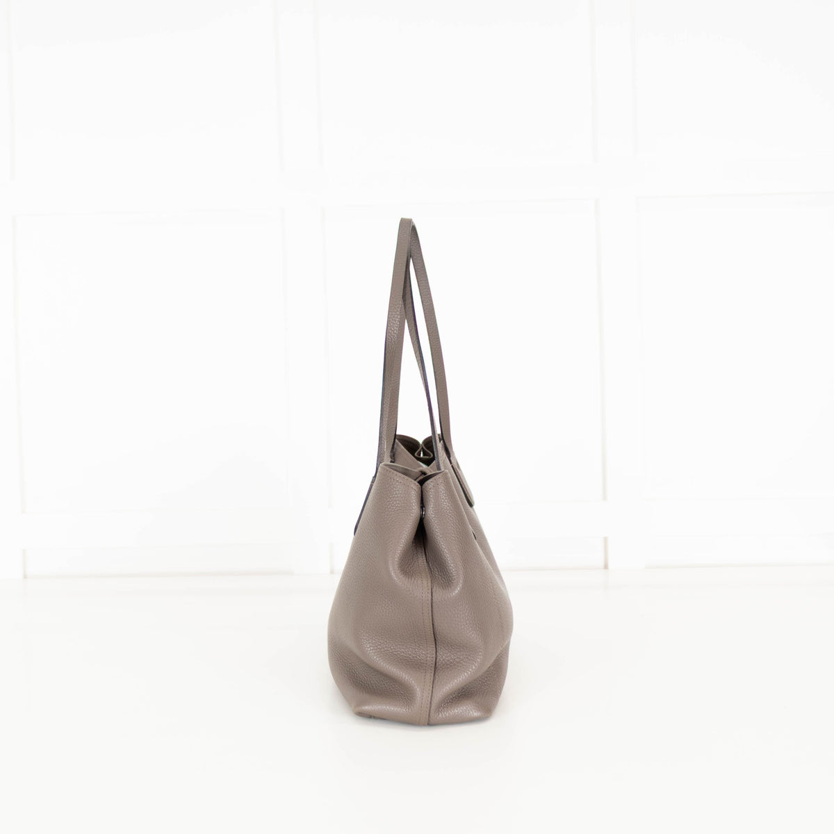 Longchamp Taupe Shoulder Bag With Detachable Purse