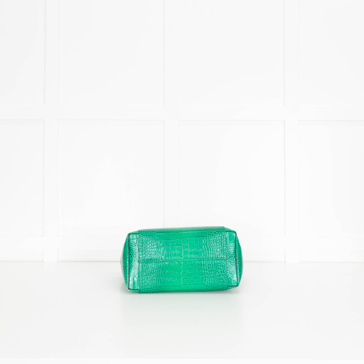 Victoria Beckham Green Liberty Croc Effect Tote Bag