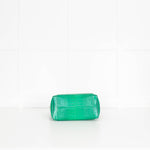 Victoria Beckham Green Liberty Croc Effect Tote Bag
