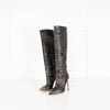 Paris Texas Green Camo Mock Croc Heeled Boots