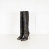 Paris Texas Green Camo Mock Croc Heeled Boots