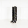 Paris Texas Green Camo Mock Croc Heeled Boots