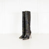 Paris Texas Green Camo Mock Croc Heeled Boots