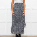 Suncoo Silver Lurex Wrap Skirt