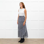 Suncoo Silver Lurex Wrap Skirt