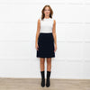 S Max Mara Navy Wool ALine Skirt