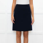 S Max Mara Navy Wool ALine Skirt