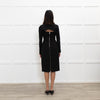 Safiyya Black Open Back Long Sleeve Shift Dress