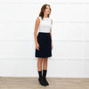 S Max Mara Navy Wool ALine Skirt