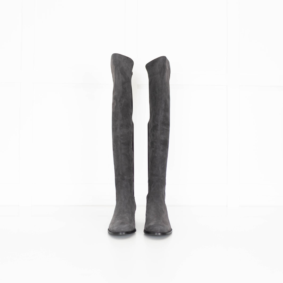 Stuart Weitzman Grey Suede Over The Knee Boots