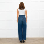 Khaite Blue Hewitt Large Pocket Front Jeans