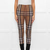 Burberry Brown Checked Leggings