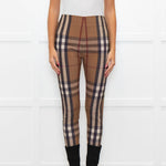 Burberry Brown Checked Leggings