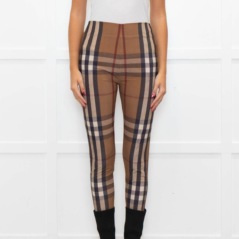 Burberry Brown Checked Leggings
