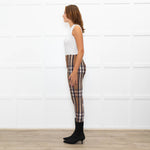 Burberry Brown Checked Leggings