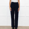 Ba&sh Navy Cord Patch Pocket Wide Leg Trousers